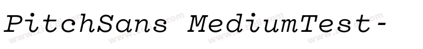 PitchSans MediumTest字体转换